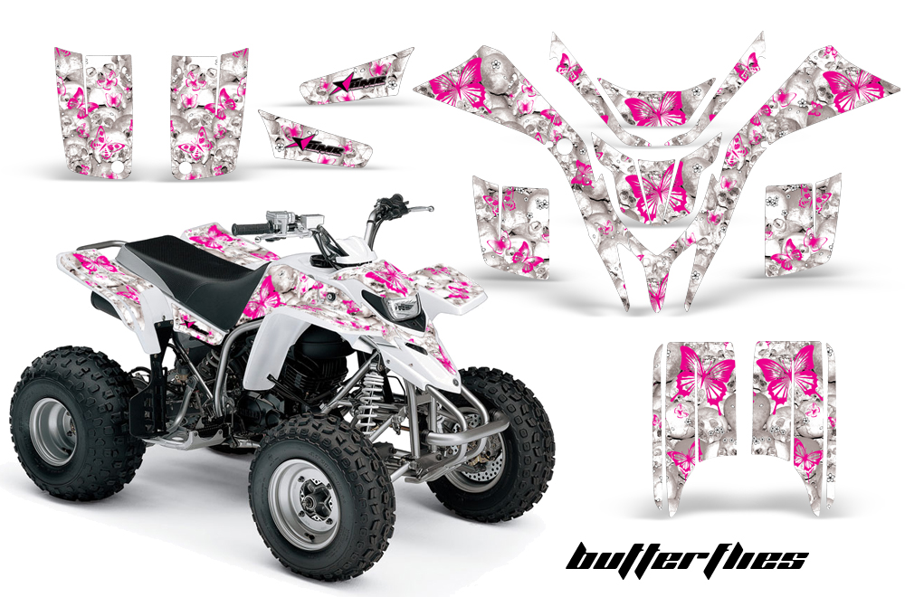Yamaha Blaster Graphics Kit Butterflies Pink